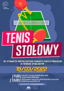 Plakat informacyjny Tenis Stołowy