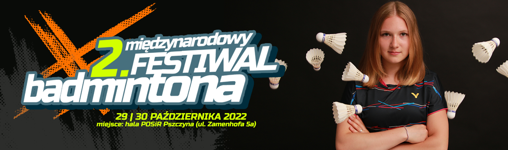 Festiwal Badmintona - baner informacyjny