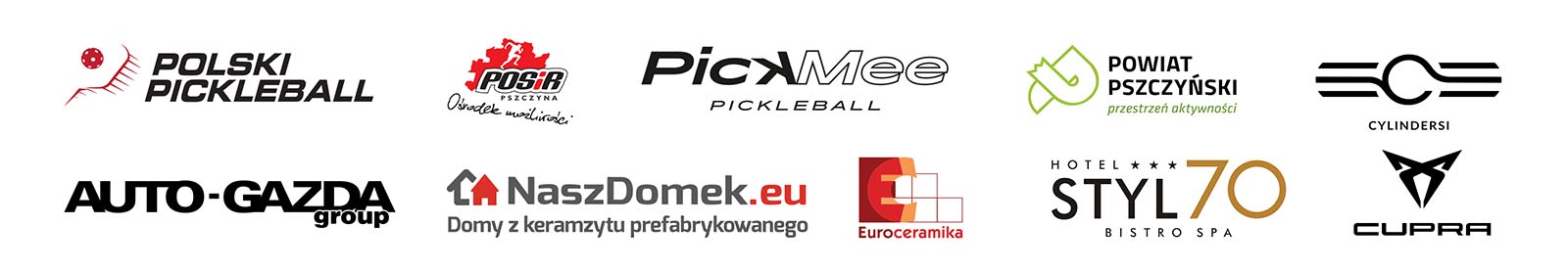 3. Otwarty Turniej Pickleballa - logotypy organizatorzy