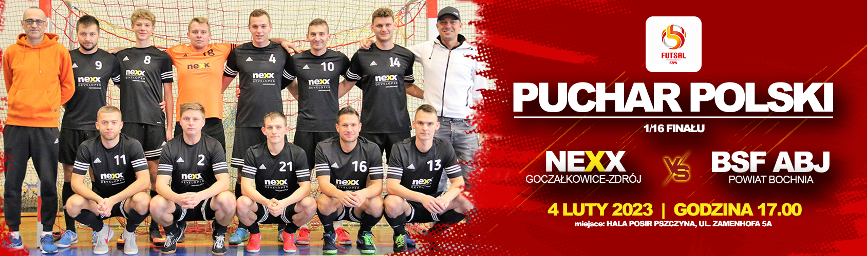 Puchar Polski: NEXX - BSF ABJ Bochnia - baner informacyjny